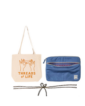 Load image into Gallery viewer, GIFTSET - 15&quot; laptop case + organic tote bag
