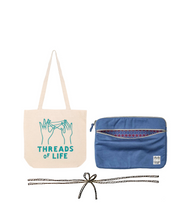 Load image into Gallery viewer, GIFTSET - 15&quot; laptop case + organic tote bag

